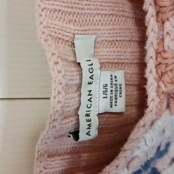 American Eagle granny square crocheted sweater tank - L - Picture 3 of 7